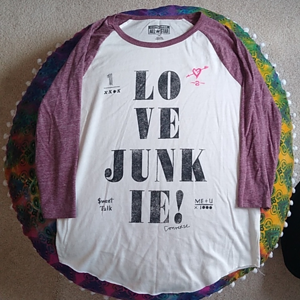 Converse 3/4 Sleeve Light Weight Baseball Tee